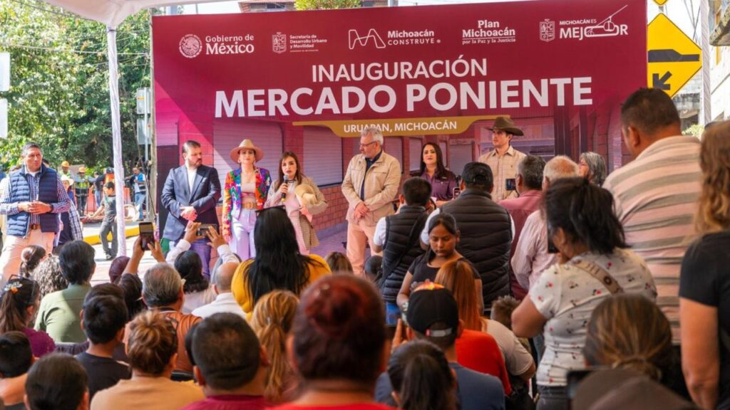 Apertura del Mercado Poniente en Uruapan gracias a la labor del alcalde Carlos Manzo