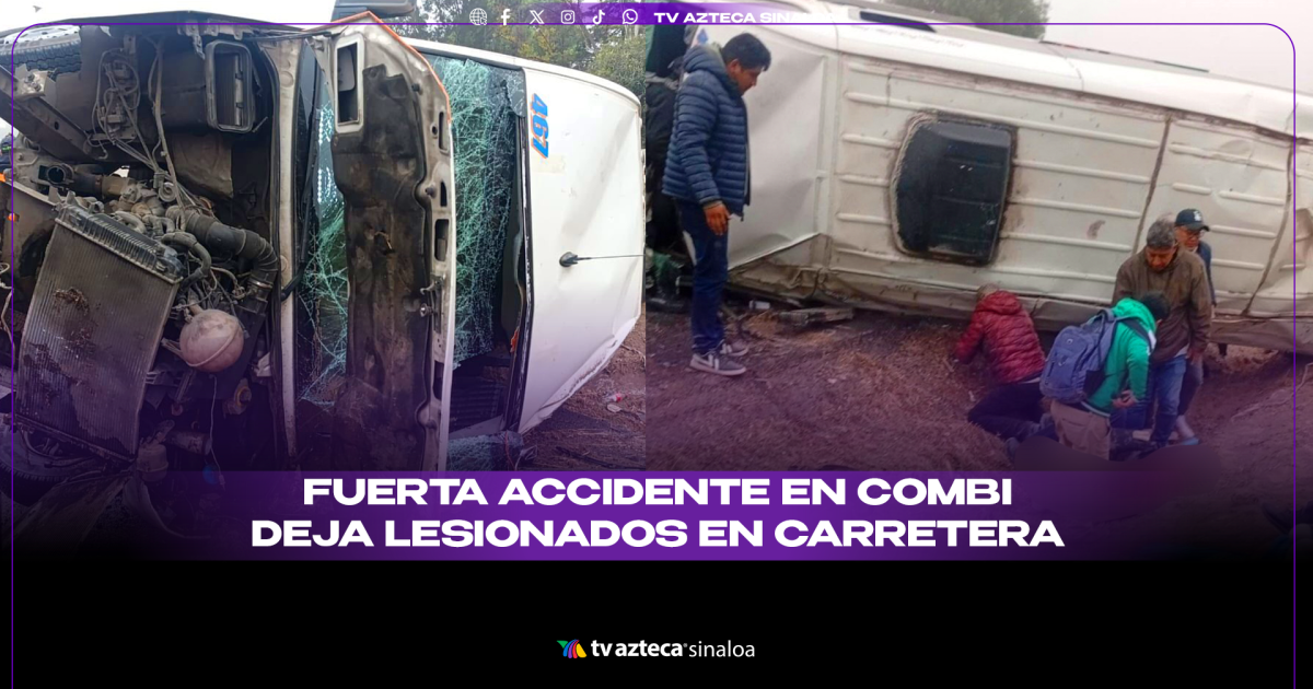 Accidente de combi en carretera deja heridos: impactante video del transporte público.
