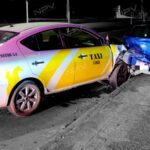 Accidente de taxi frente a la Base Naval