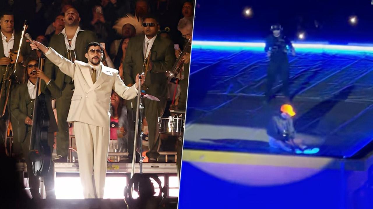Bad Bunny experimenta una impresionante caída en el escenario de la CDMX y sigue con el show (Video)