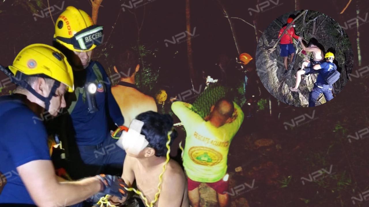 Bomberos rescatan a jóvenes heridos en arroyo Palo María