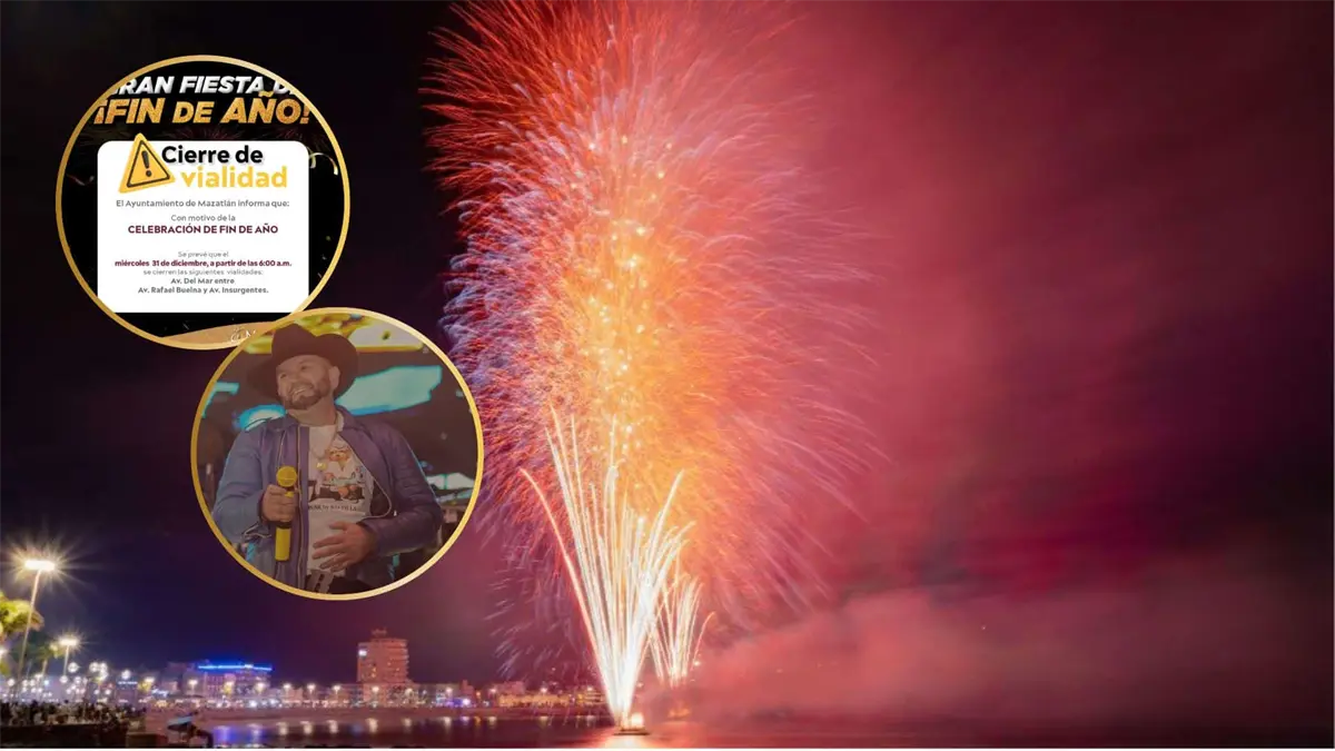 Cierre temporal de tramo del malecón de Mazatlán por celebración de Fin de Año