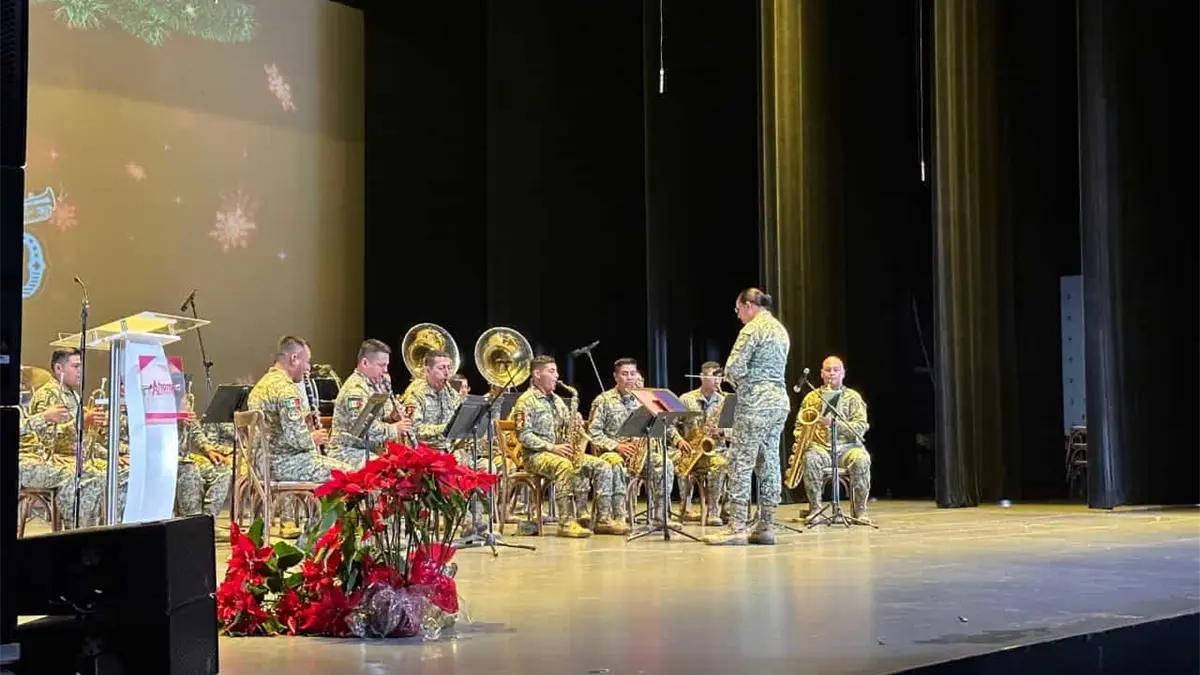 Concierto gratuito de la Banda Sinfónica de la III Región Militar ilumina la Navidad en Los Mochis