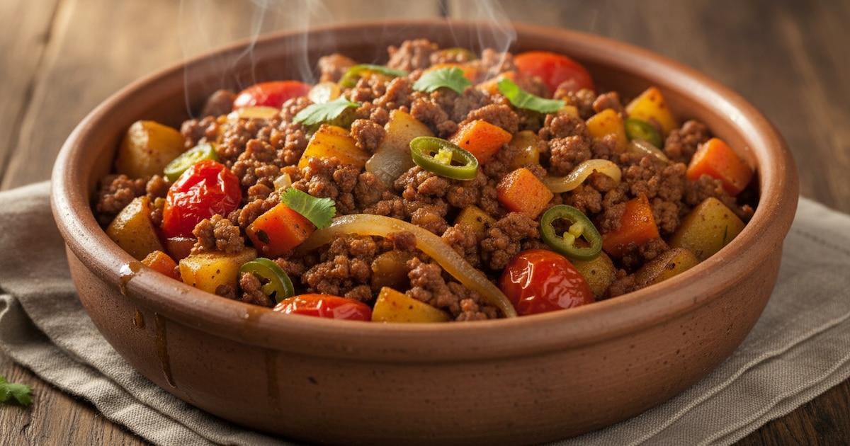 Delicias caseras: Picadillo de calabacitas, papas y rajas que despierta tus sentidos