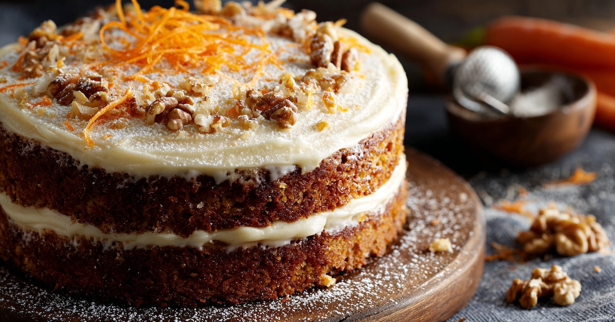 Delicioso pastel de zanahoria integral para mejorar la digestión de forma sencilla