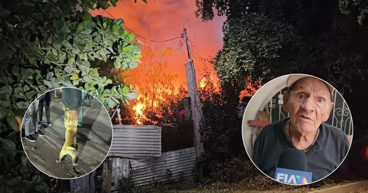 Dramática huida de Ramón y su perro durante un incendio en Los Mochis: "Pensé que era el fin"