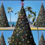 El espíritu festivo brilla en Puerto Vallarta con el árbol navideño del Malecón