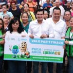 Entrega de tinacos a 200 hogares en la zona alta de El Pitillal por parte de SEAPAL