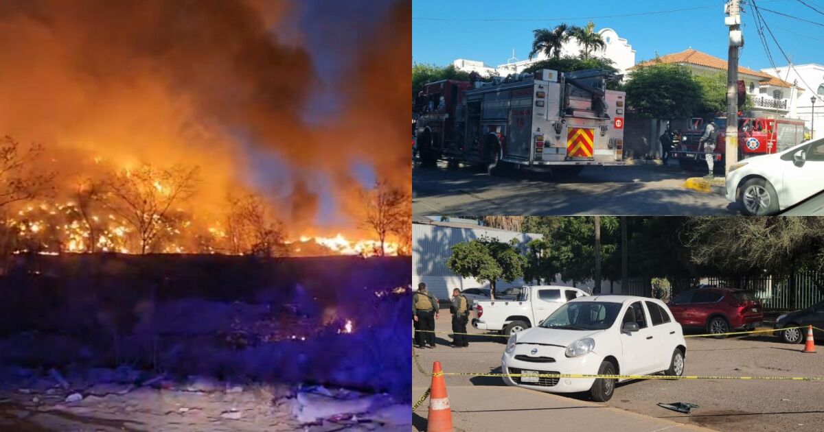Incendio en basurón de Culiacán y asesinato frente a hospital en Los Mochis: últimas noticias de Sinaloa