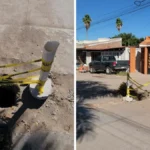 Nuevo hundimiento causa preocupación entre residentes en Los Mochis; esta vez en la zona residencial de Del Real