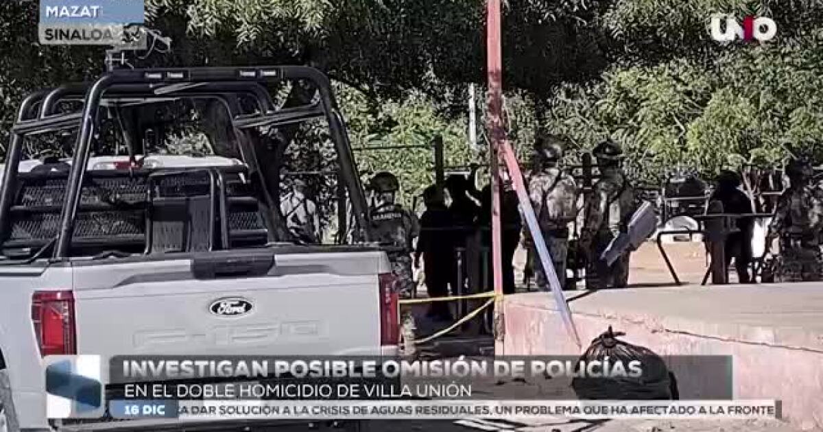 Posible omisión bajo investigación tras doble asesinato en Villa Unión: VIDEO