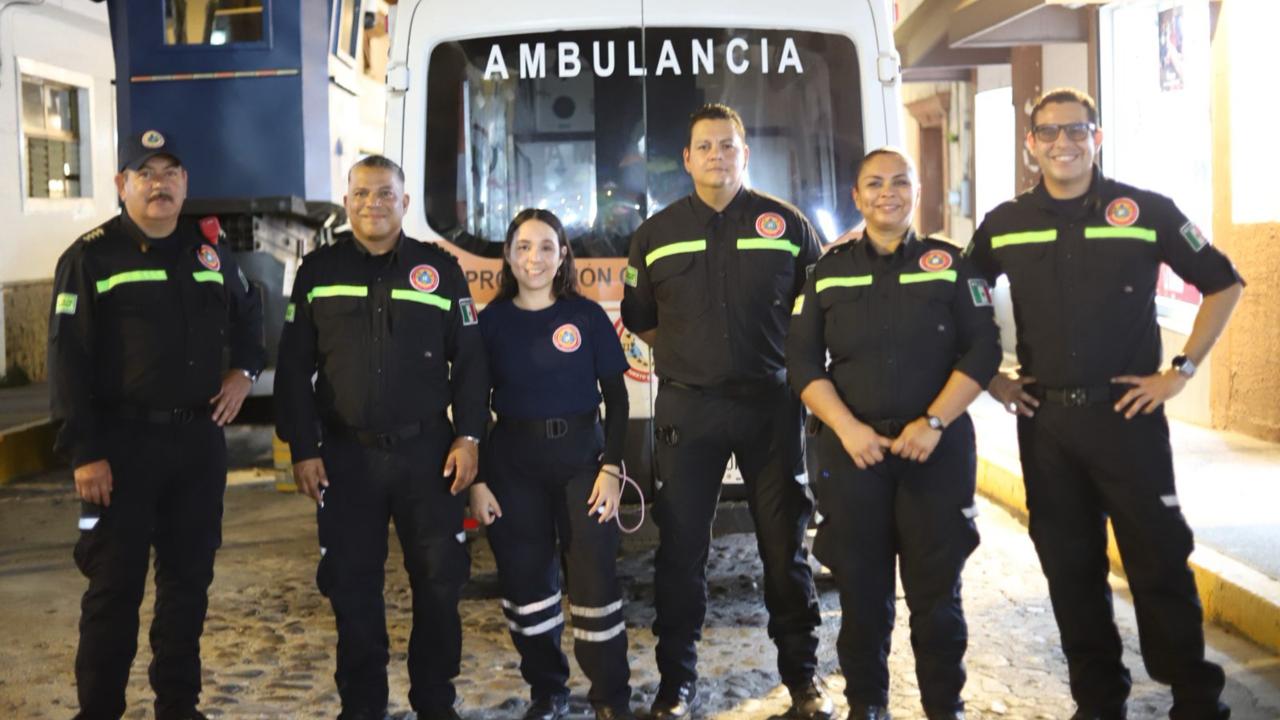 Refuerzo de seguridad por Protección Civil y Bomberos durante peregrinaciones en Puerto Vallarta