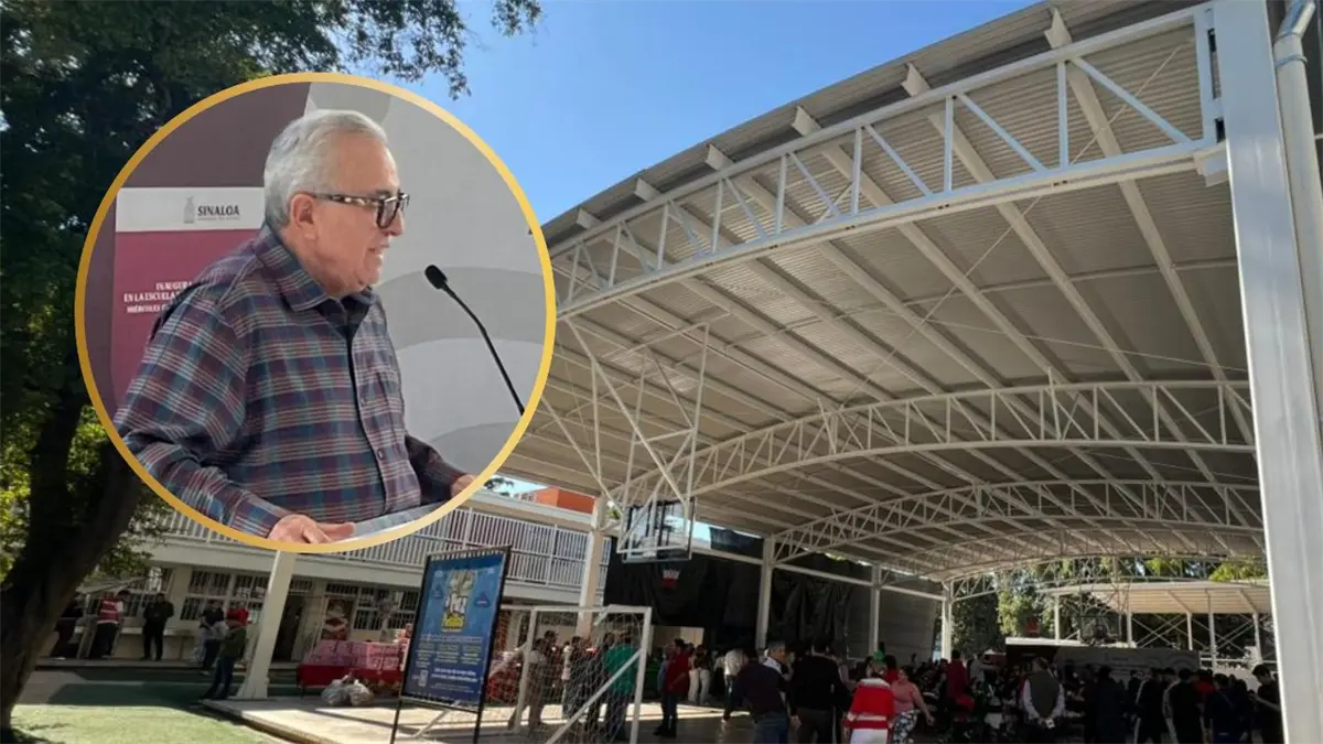 Rocha Moya finaliza la construcción de techo y cerca en la escuela primaria General Álvaro Obregón de Culiacán