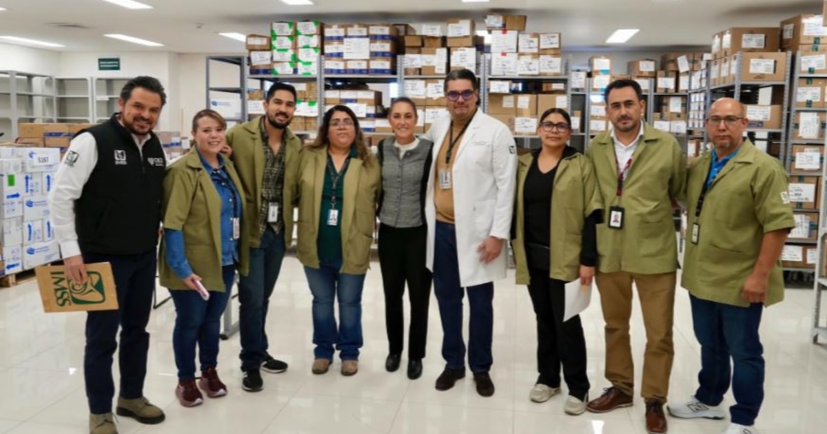 Supervisión de abastecimiento de medicamentos en hospital del IMSS en Ciudad Juárez por Sheinbaum