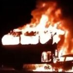 Trágico choque en la Maxipista: Camión de pasajeros y vehículo quedan irreconocibles