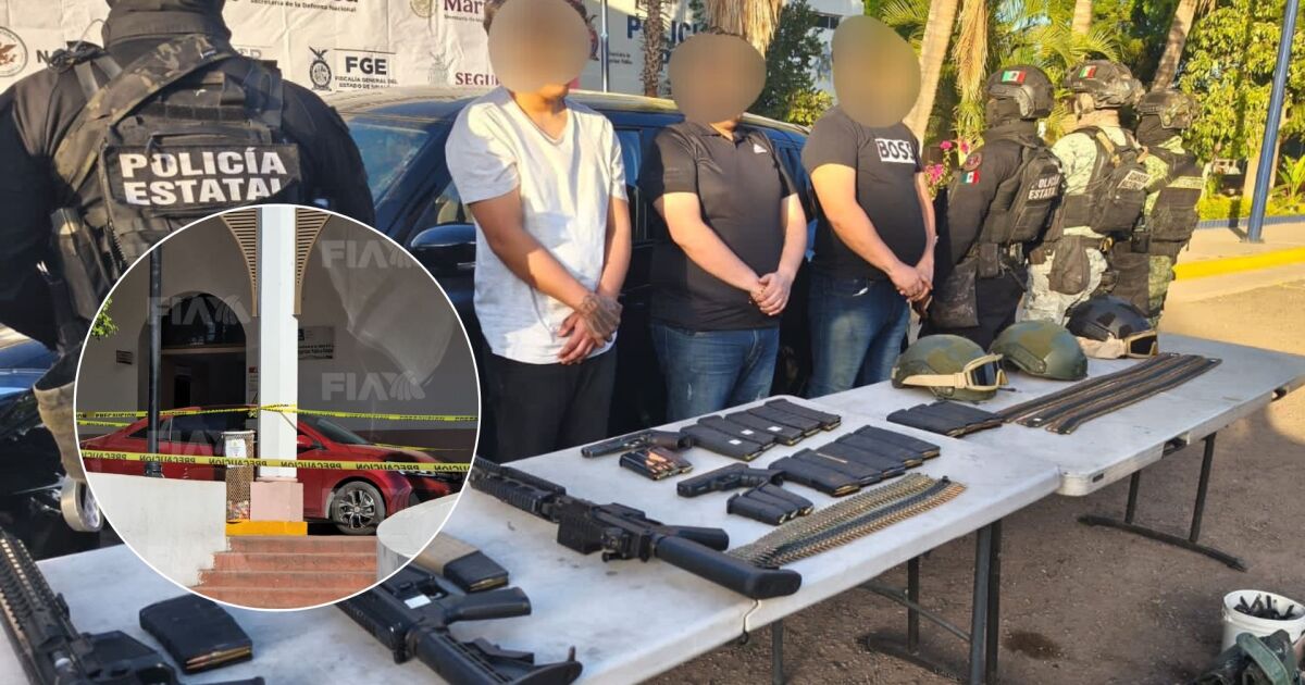 Tres arrestados tras tiroteo en Santa Fe llegan al hospital en vehículo robado.