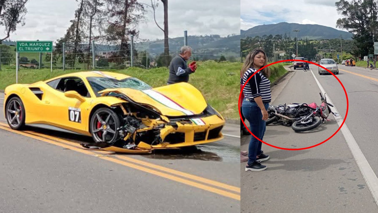 VIDEO: Ferrari 488 choca contra motocicleta en México y termina destrozado; muere una persona