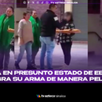 VÍDEO| Policía en Oaxaca es grabado manejando su arma de forma riesgosa delante de civiles