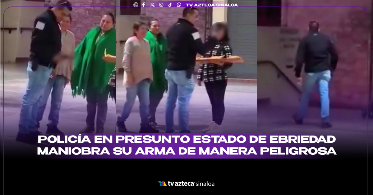 VÍDEO| Policía en Oaxaca es grabado manejando su arma de forma riesgosa delante de civiles