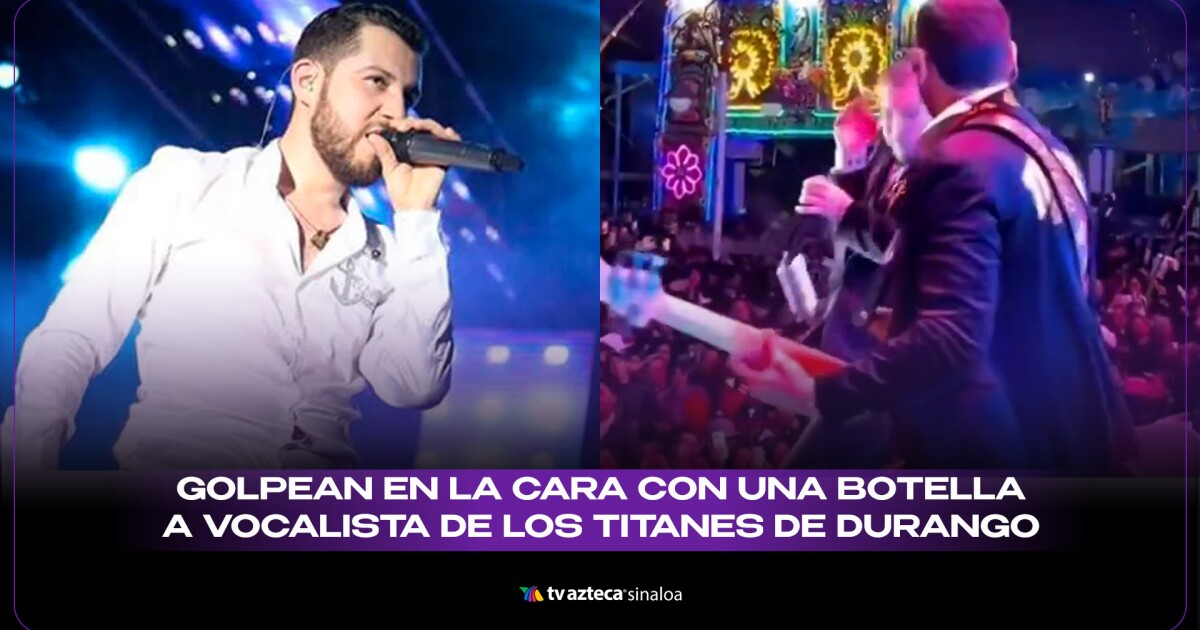 VIDEO: ¡Atacan al vocalista de ‘Los Titanes de Durango’ con una botella en pleno concierto!