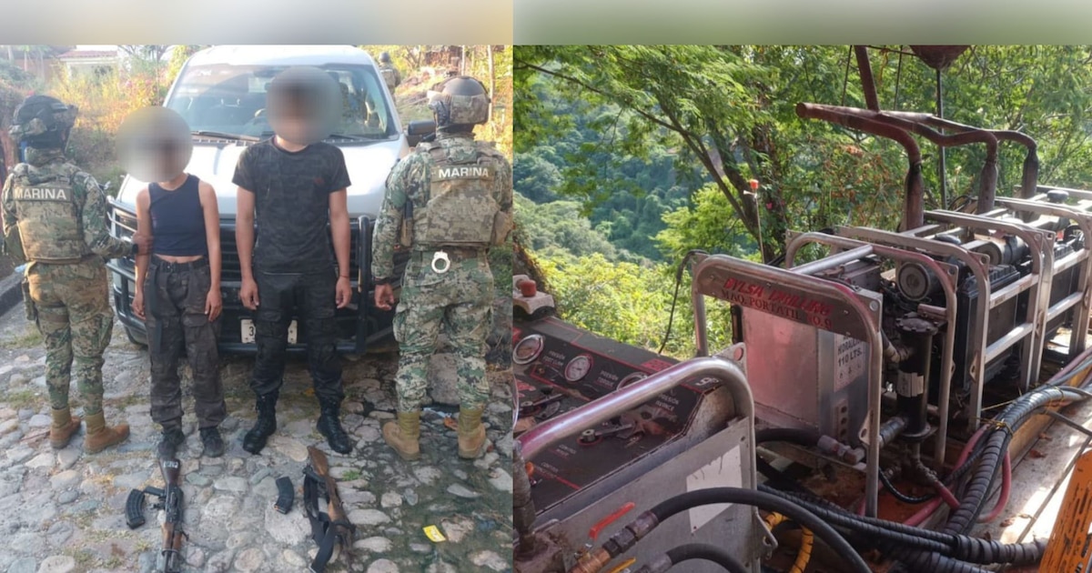 Valiente Marina captura a dos civiles armados y desbarata campamentos narcos del Cártel de Sinaloa en Concordia