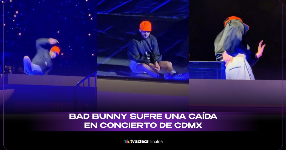 ¡Impactante! Bad Bunny sufre una caída durante su debut en concierto en México