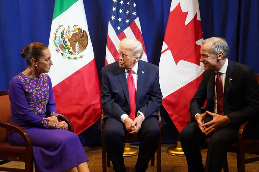La ministra de Economía de México, Sheinbaum, envía a su representante a Washington para fortalecer los lazos del T-MEC mientras Canadá choca con Estados Unidos
