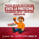 SSP Sinaloa insta a celebrar con paz y evitar armas de fuego y pirotecnia