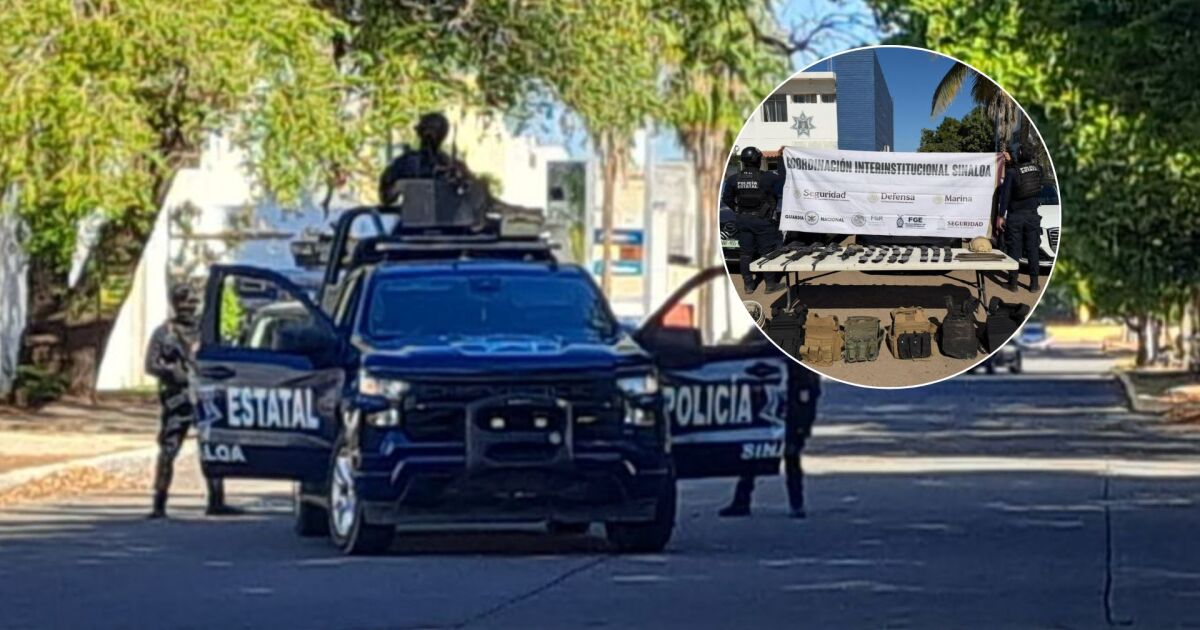 ¡Capturados en fuga! Decomisan armas y vehículos robados en Residencial Gran Canaria, Culiacán