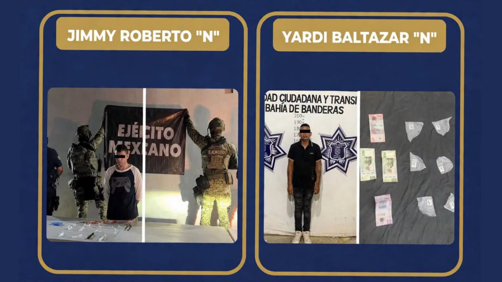 Detenidos presuntos traficantes de drogas en Badeba por fuerzas locales y federales